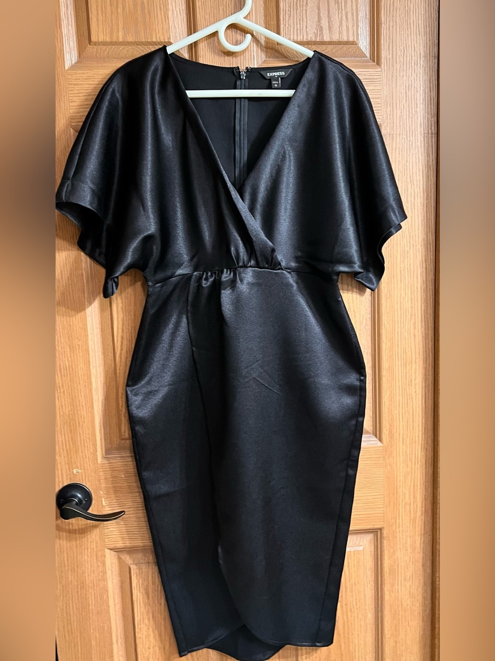 Express Black Faux Wrap Dress